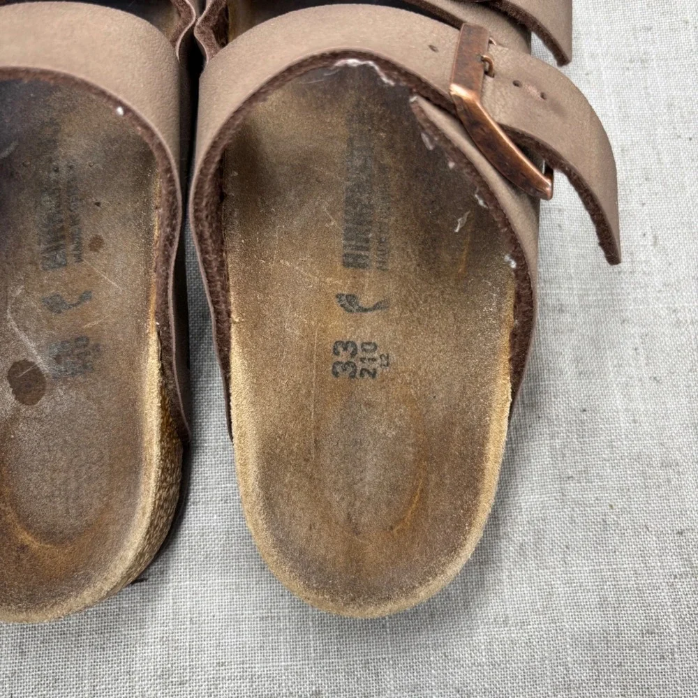 Birkenstock Arizona Kids Mocha Brown Birko-Flor Sandals EU 33 US 2-2.5